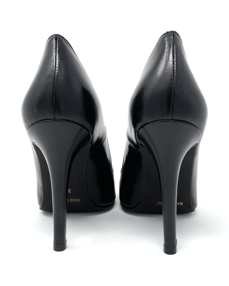 Teresi décolté capretto nero tacco 100