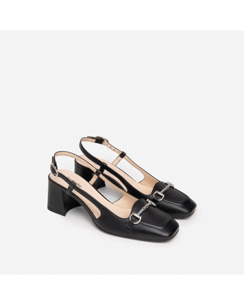 Nero Giardini slingback nero con morsetto E409470D100
