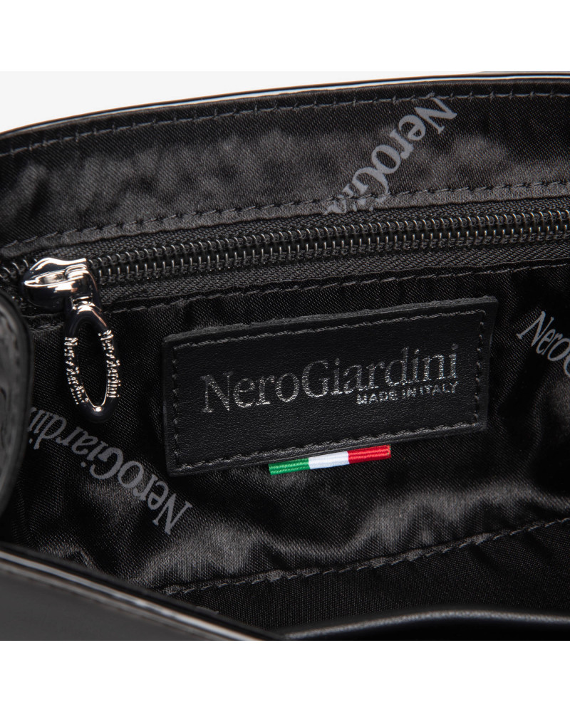 Nero Giardini pochette donna in vernice nera E443701DE100