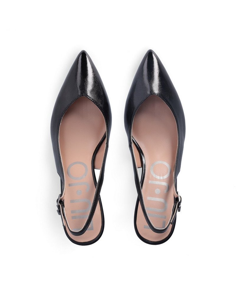 Liu Jo sling back Gaia 24 metallic black SA4173EX