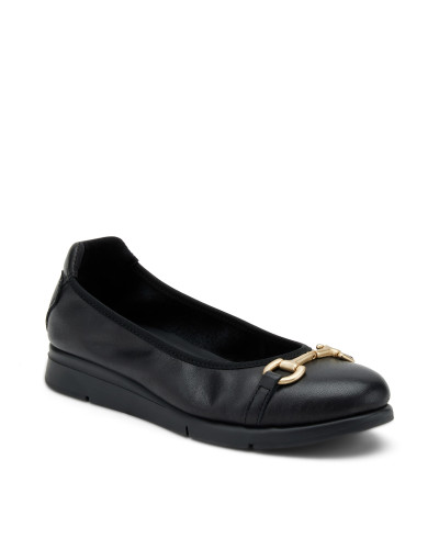FRAU ballerina comfort in pelle nera 51M4