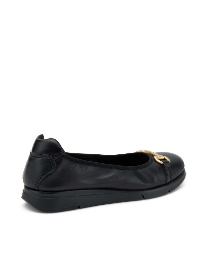 FRAU ballerina comfort in pelle nera 51M4