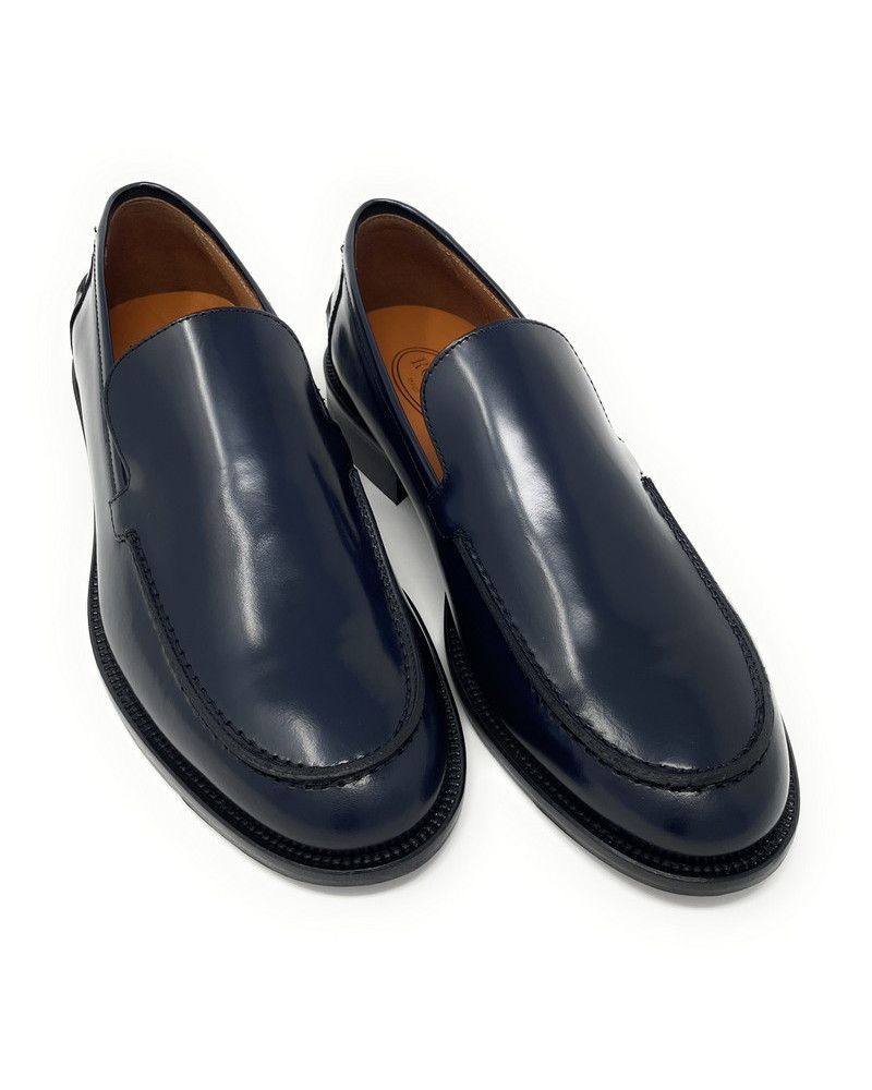 Rogal's mocassino blu liscio