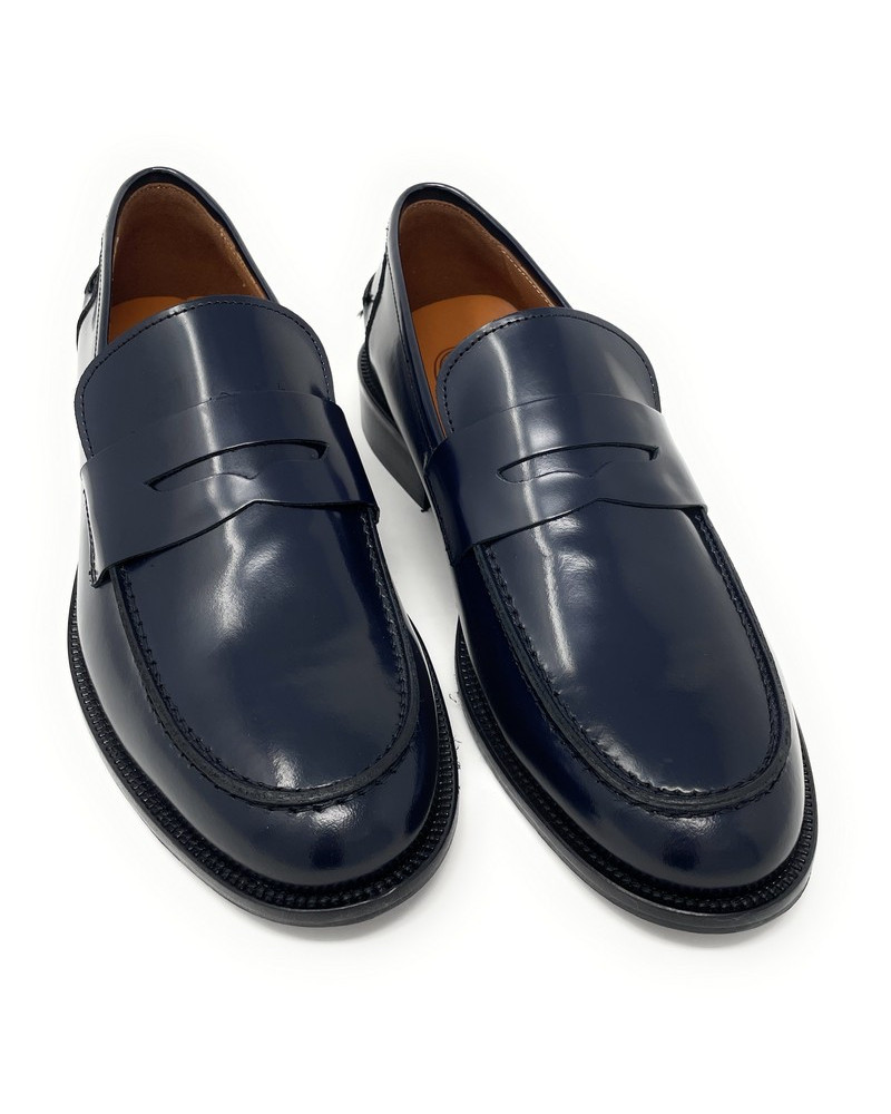 Rogal's mocassino blu con fascetta