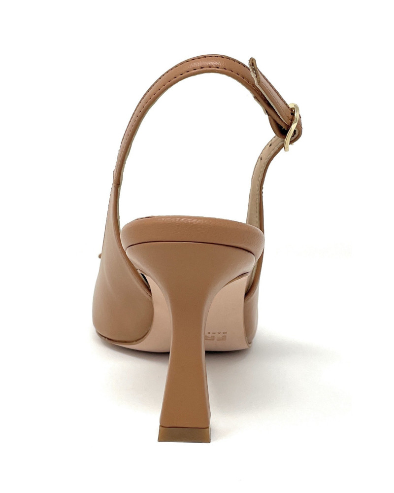 FRAU sling back in pelle cuoio 82M2