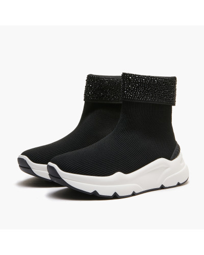 Emanuelle Vee sneakers donna running -calzino- black ZOE 703 10