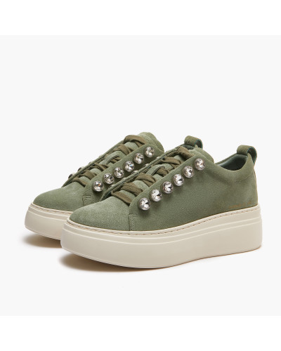 Emanuelle Vee sneakers donna scamosciata green BICE 701 10