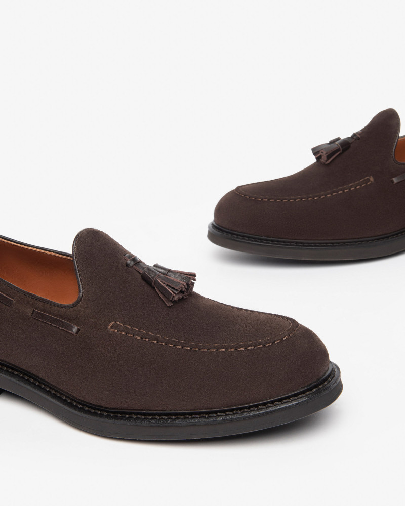 Nero Giardini mocassini uomo in camoscio t.moro I400340U300