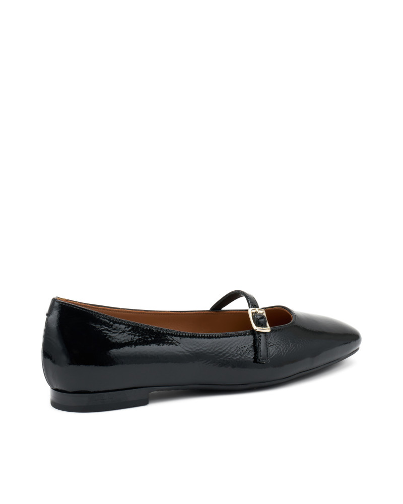 Frau ballerina in vernice con cinturino nero 91J0