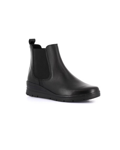Grunland tronchetti donna Simi in pelle con elastico nero PO2372