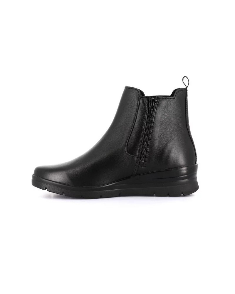 Grunland tronchetti donna Simi in pelle con elastico nero PO2372