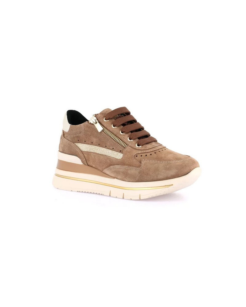 Grunland sneakers donna Shaf in camoscio col. cuoio SC4325