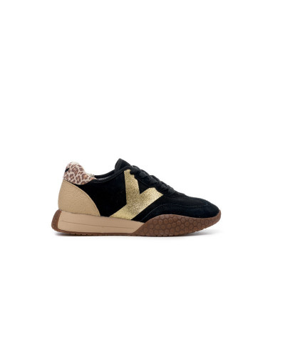 Kehnoo sneakers donna in camoscio black-leo KW9741