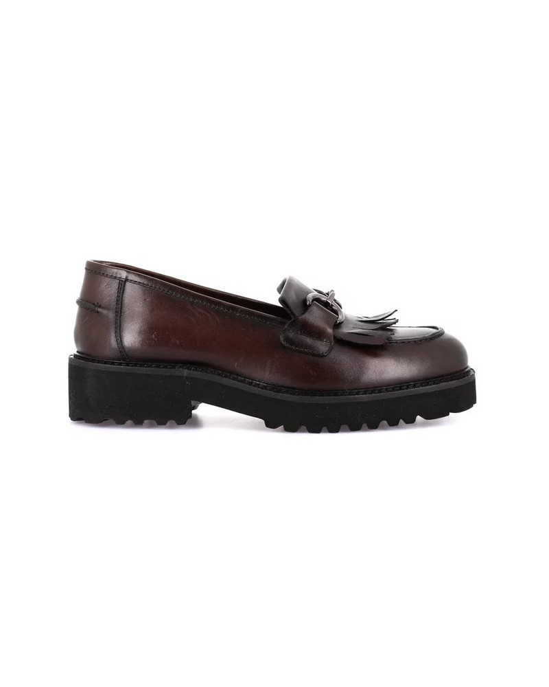 Grunland mocassino donna Aure in pelle testa di moro con nappine SC4225