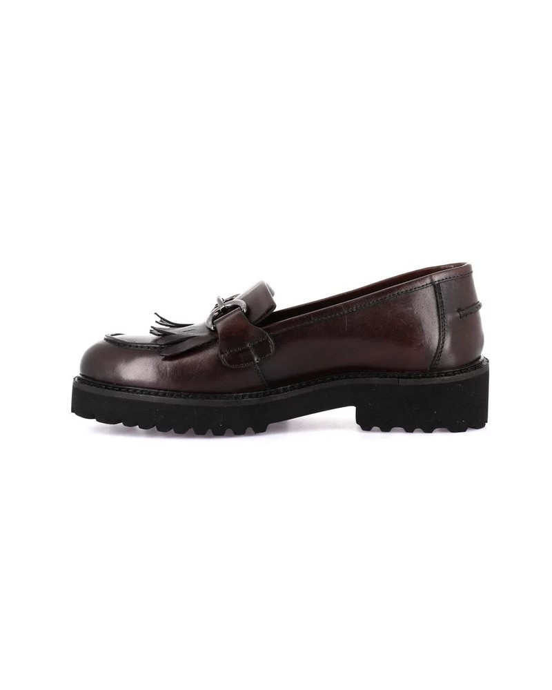 Grunland mocassino donna Aure in pelle testa di moro con nappine SC4225